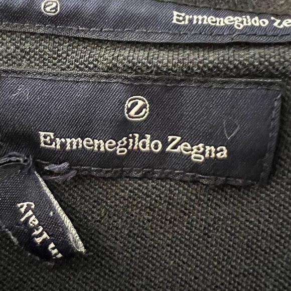 Men's Ermenegildo Zegna Polo Shirt in Black size Medium - Picture 2 of 5